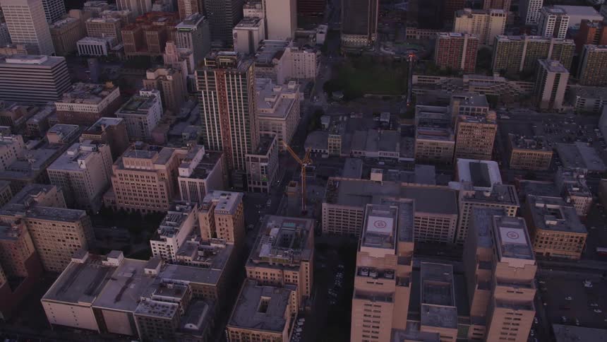 City skyscrapers and buildings in a large city