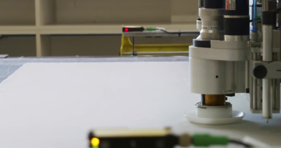 Machinery being operated in a factory