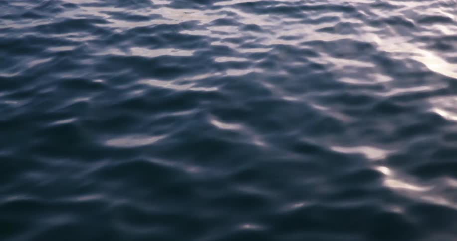 Gentle waves on the ocean reflect the sunlight