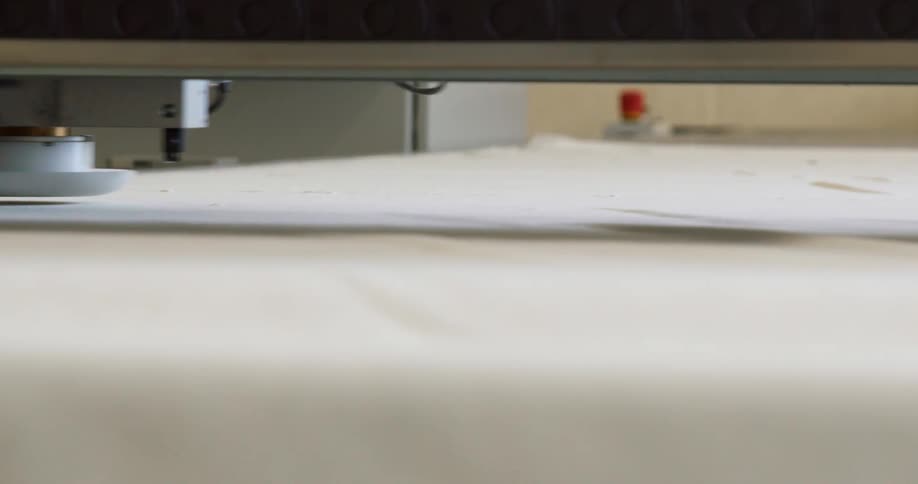 Industrial printer prints on large sheet of paper