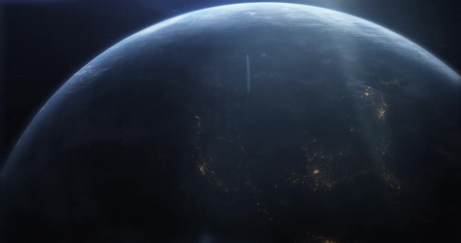 The north american continent at night seen from outer space