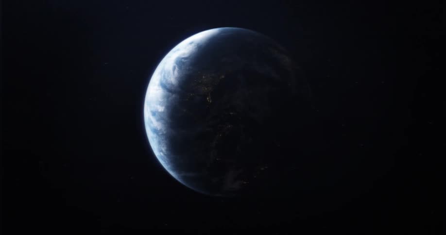 A view of earth from outer space is displayed