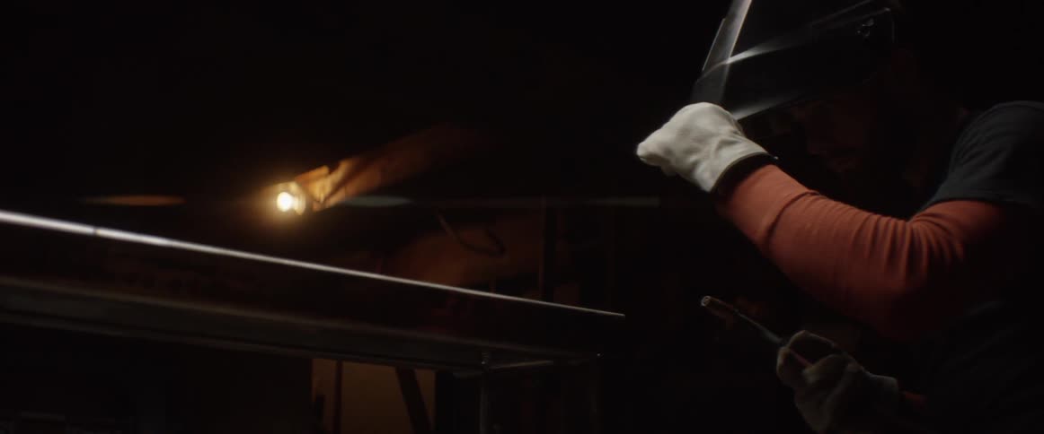 A welder working