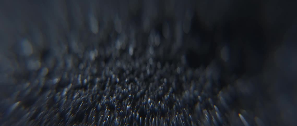 Small pieces of dirt move around zoomed in