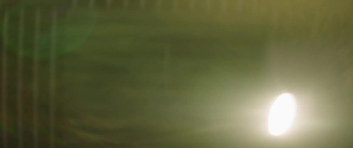 Flashlight shines over the grill
