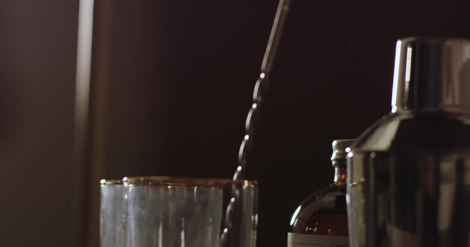 An empty glass at the bar