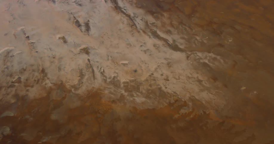 An aerial view of a desert landscape