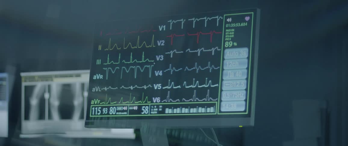 Medical diagnostic information is displayed on a computer screen