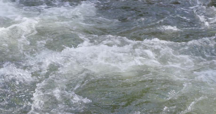 Stream flows along a fixed route formed by a channel cut into ground