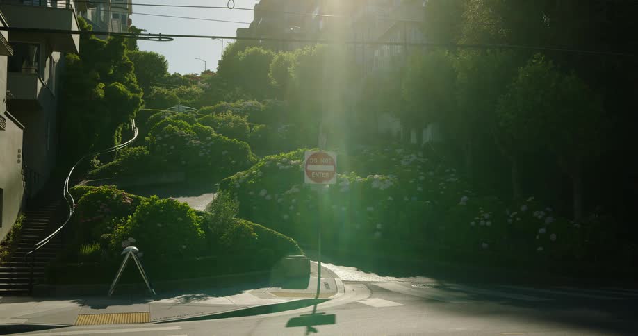 Lombard street in san francisco at day