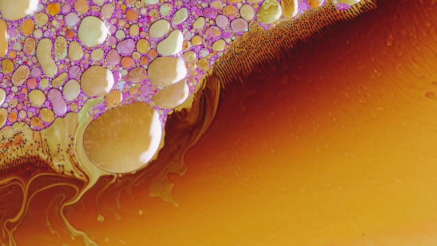 Orange black purple white and brown colors that look like oil and water