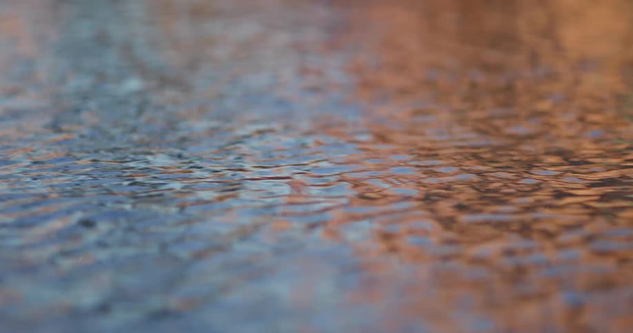 The water moves fast in the stream