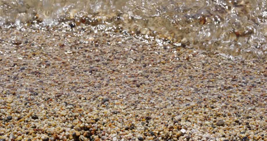 Waves of water are moving towards the coast