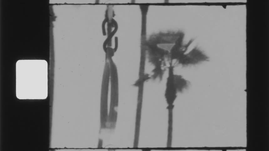 A ring on a hook with trees and the sky in the background