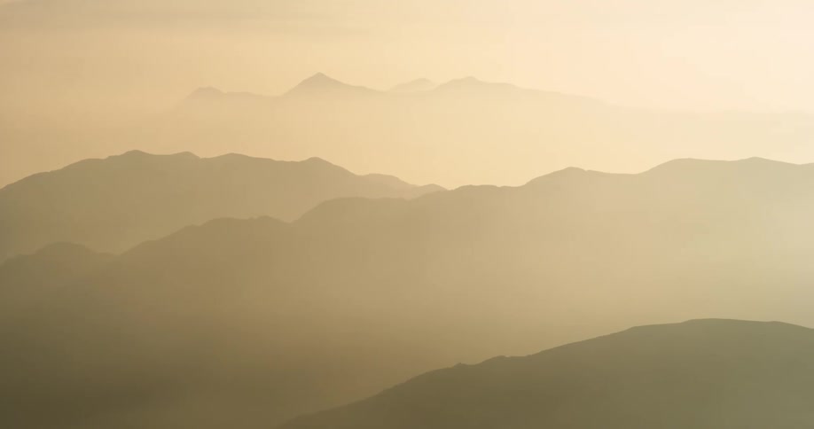 Layers of peaks in the evening light