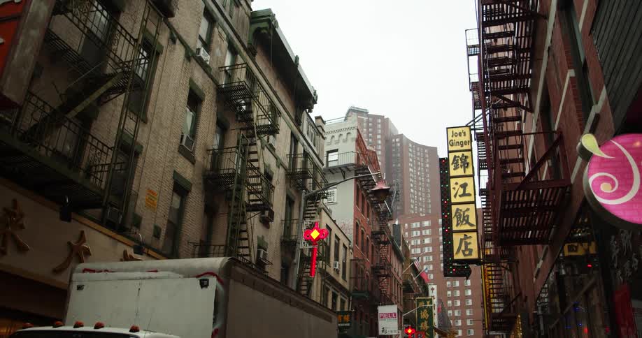 A view of a downtown city is displayed