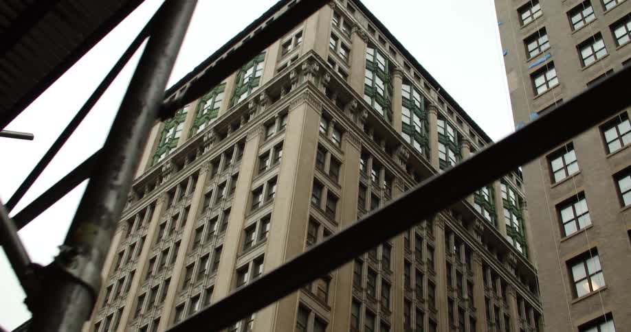 The tall buildings are across street