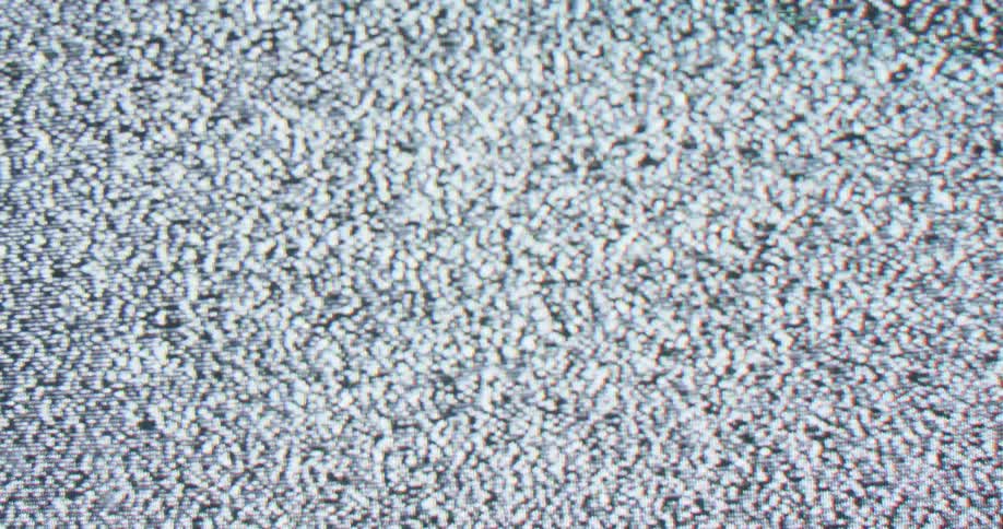 Static flashing on a television screen