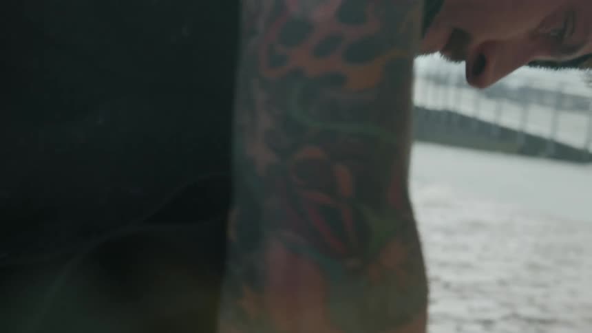 Athlete Skateboarding And Surfing