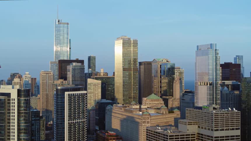 Office buildings in downtown Chicago