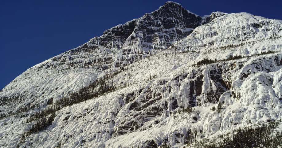 Tilt up to a high mountain peak