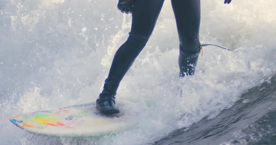 Close up of a person surfing