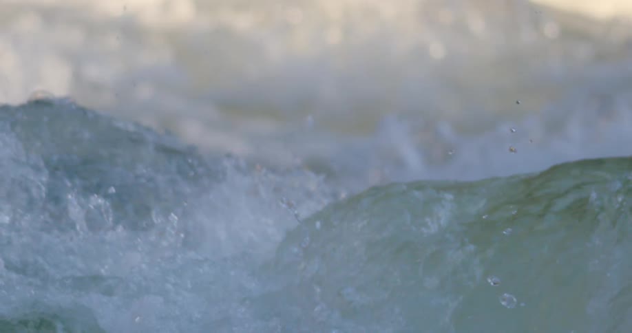 Water is splashing in a river