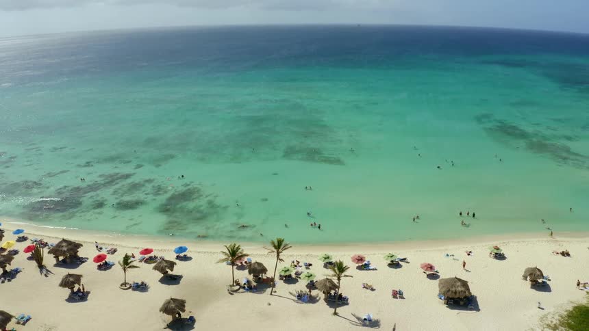 People are relaxing at the beach