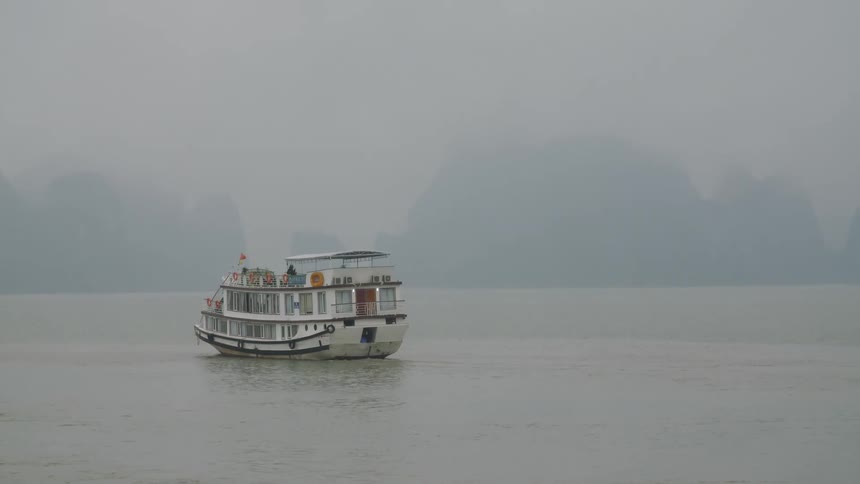 A ship in the middle of the ocean