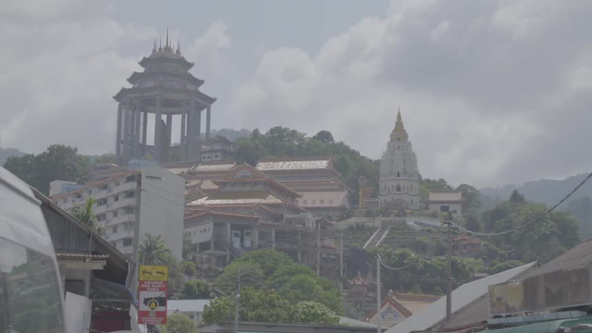 Towers and buildings in a city