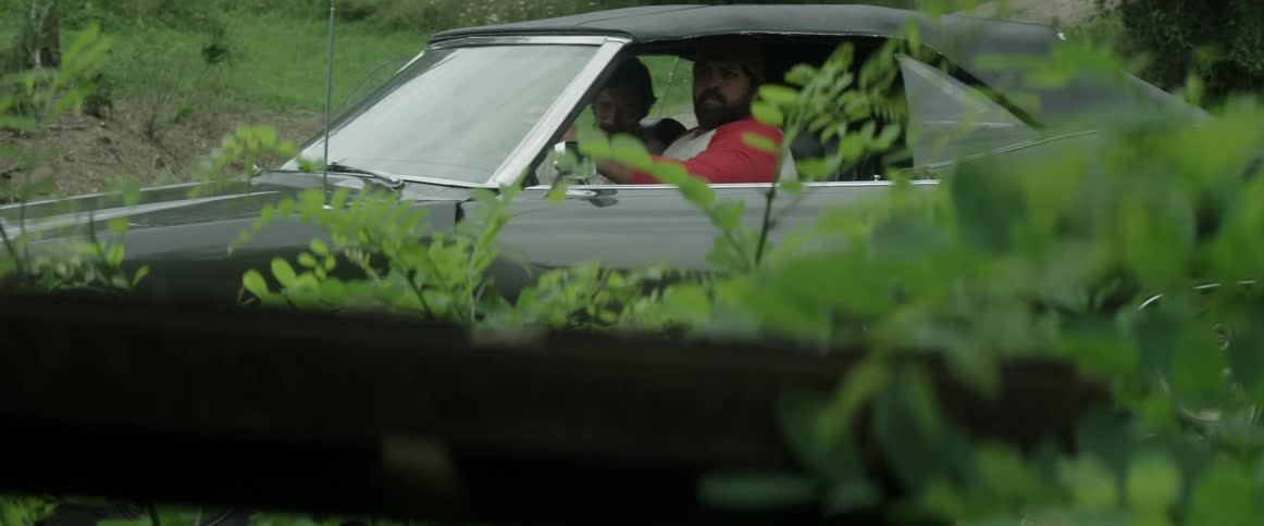 Two men are running out of a car