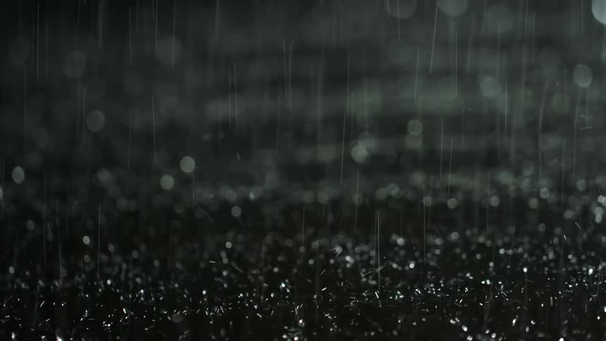 The rain is pouring hard