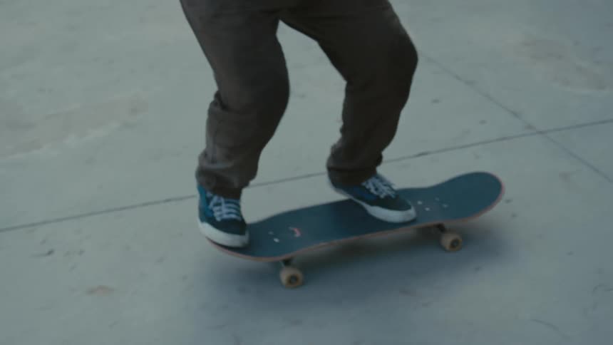 Skateboarder trying to do a trick