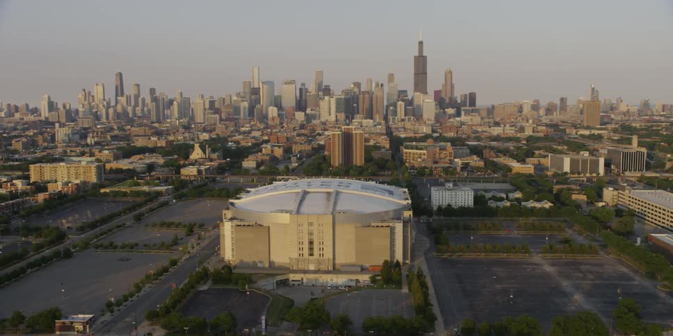 Aerial view of a large city