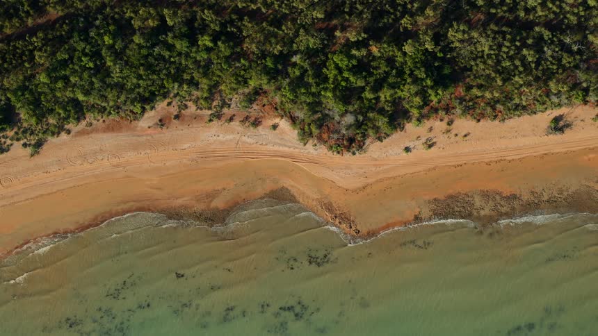 Ocean water is moving towards the coast