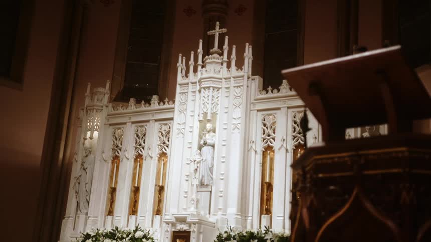 A statue in a church
