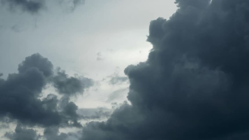Clouds forming and dissolving in the sky during the day
