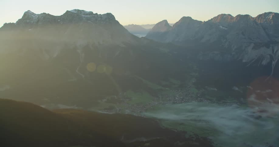 Mountains and mountain peaks near the sky
