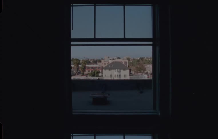 The sun is shining into the window