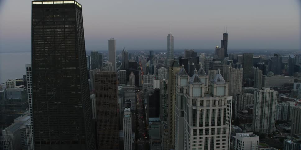 Aerial view of a city on a cloudy day