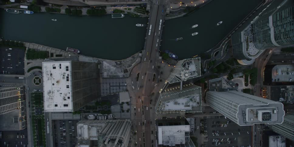 Building rooftops as seen from above