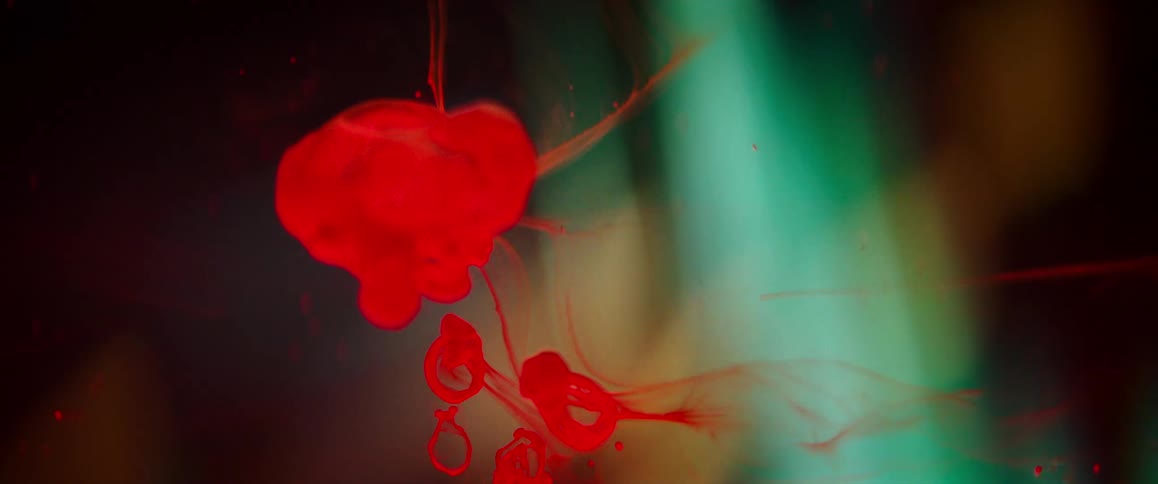 A drop of blood is dropped in the water
