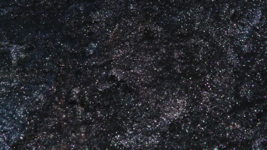 Black glitter and liquid