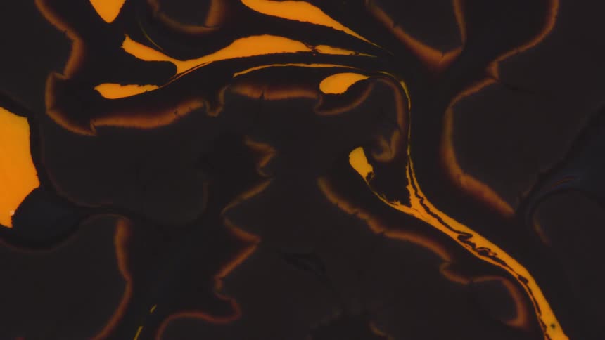 Liquid paint mixing together