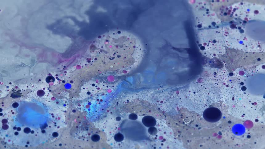 Flowing blue and purple liquid