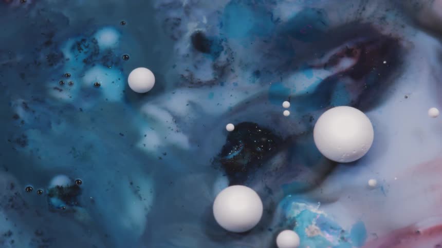 Abstract view of colored paint on art