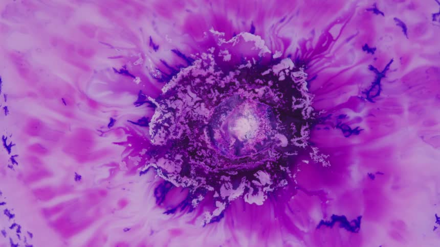Purple liquids are displayed