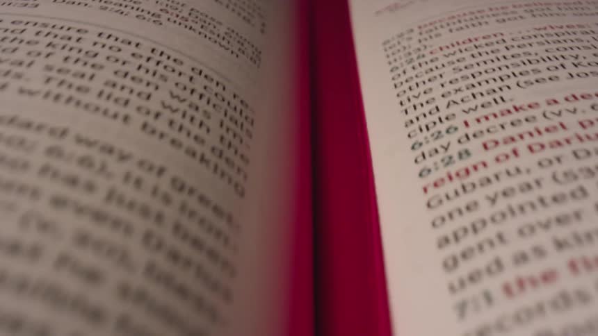 A book open on a page of text