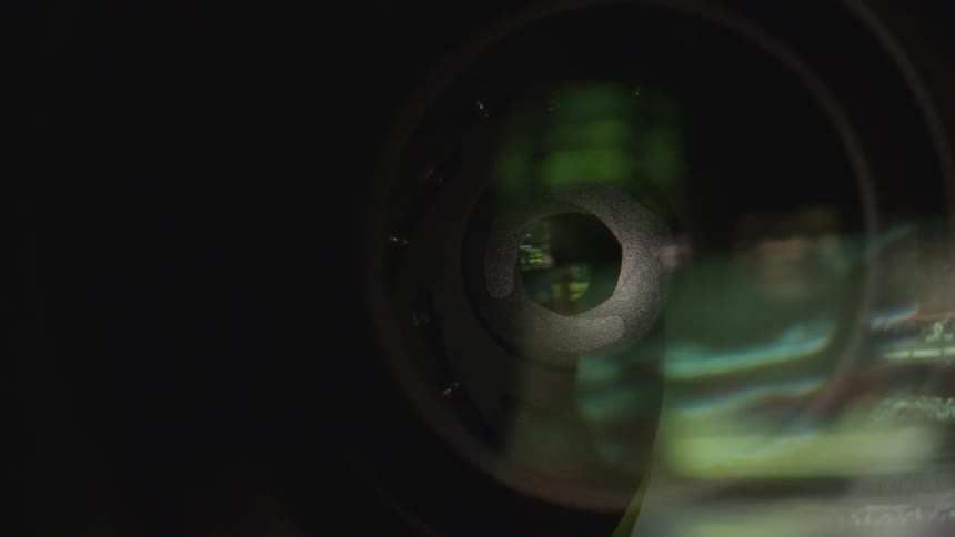 A close up of a camera lens
