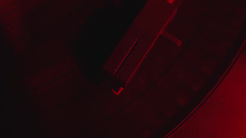 Close up of a rotating object in the dark